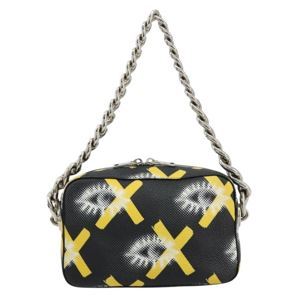 Prada Leather Chain Shoulder Bag Black